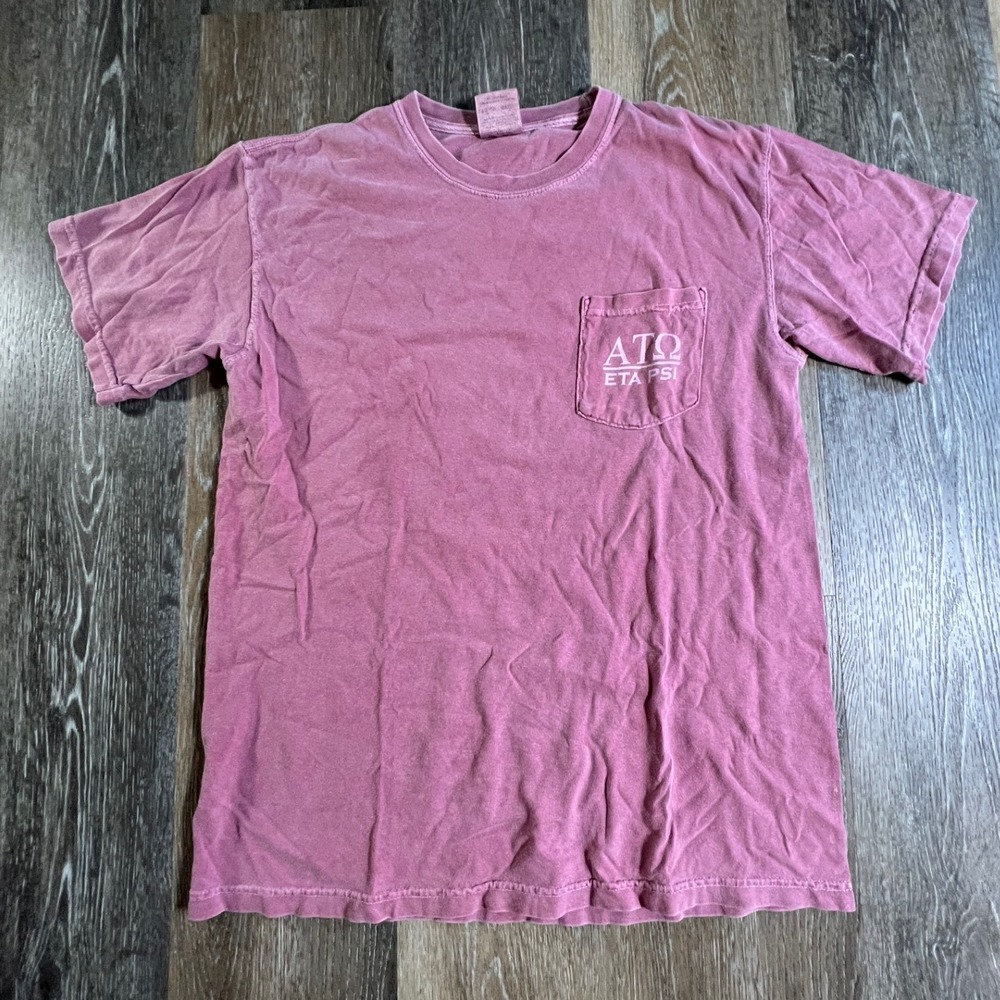 Comfort Colors T-Shirt Mens Medium Pink Alpha Tau Omega UWF Wild Turkey Graphic